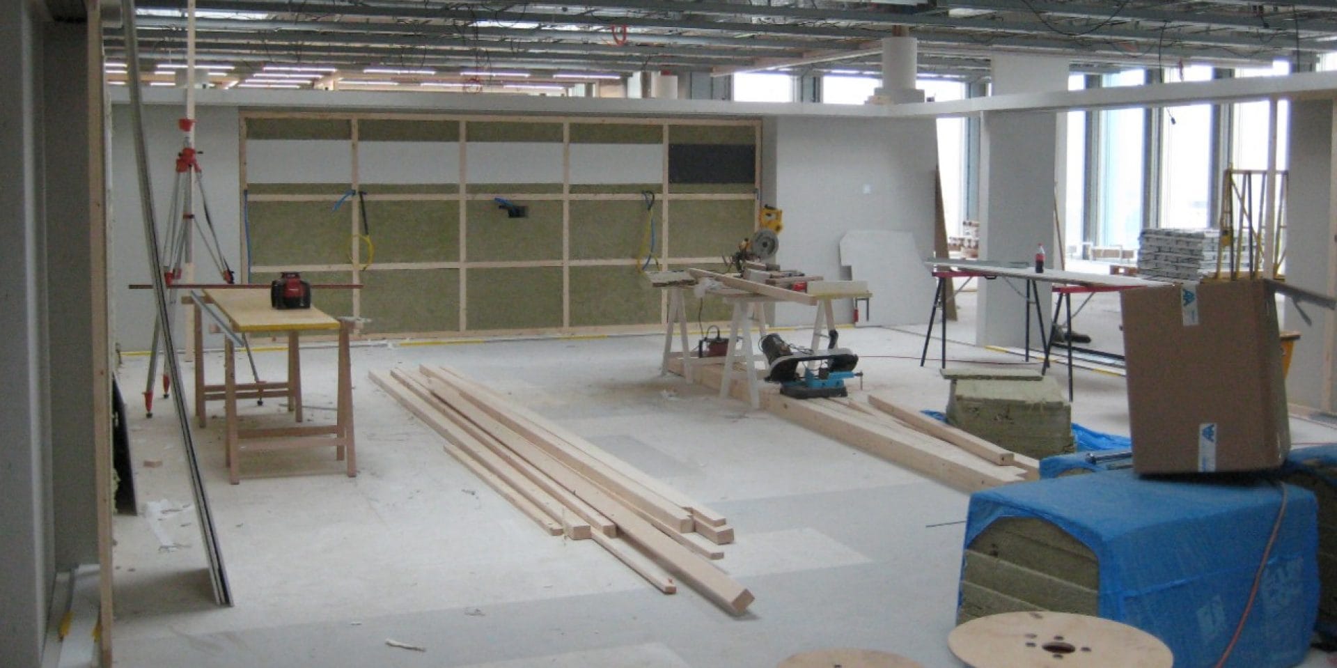 Interior finishing applications like fastening ceilings and drywall track