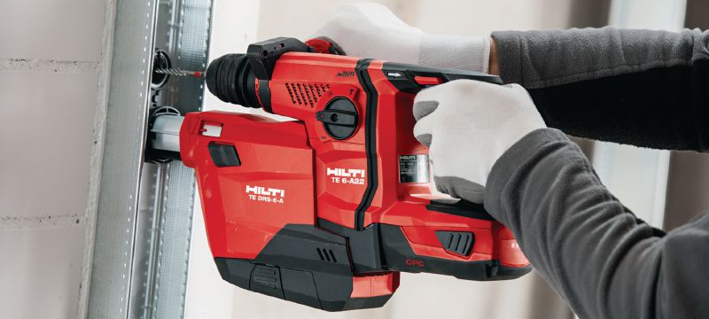 Perforateur sans fil TE 6-A22 Puissant perforateur sans fil 22 V avec poignée en D, très performant en termes de forage et de burinage du béton Applications 1