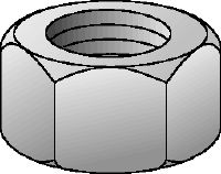 Écrou hexagonal de classe 8 galvanisé, DIN 934 Écrou hexagonal de classe 8 galvanisé conforme à DIN 934