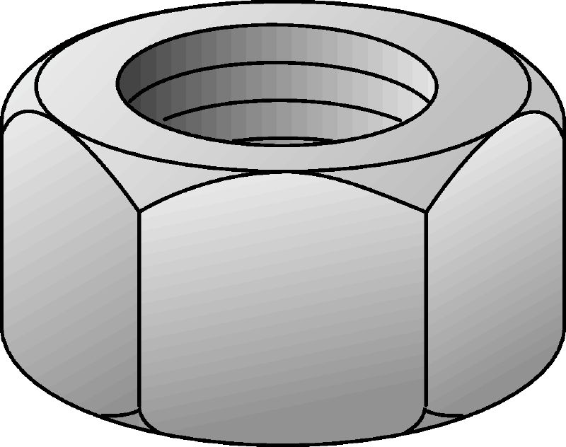 Écrou hexagonal de classe 8 galvanisé, DIN 934 Écrou hexagonal de classe 8 galvanisé conforme à DIN 934