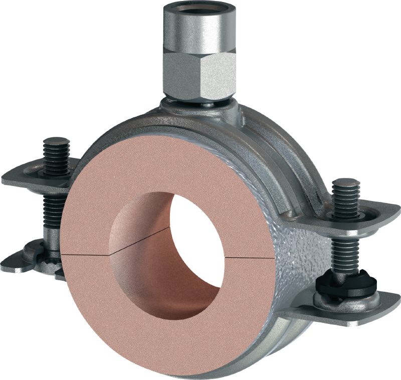 Image 1 of 3: Colliers de serrage de réfrigération MI-CF Collier de serrage galvanisé standard sans répartition de charge pour les applications de réfrigération avec une variété d'épaisseur d'isolation