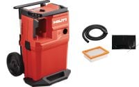 Aspirateur de poussière sans fil VC 4LX-22 T15 de classe L Aspirateur de poussière sans fil et puissant avec grande cuve pour le raccordement aux outils électroportatifs et les nettoyages de chantier (à sec et à eau), cuve de 15 l / 8 gallons (batterie Nuron)
