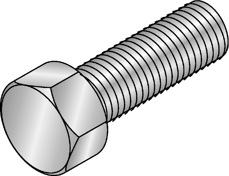 Vis hexagonale galvanisée DIN 933 Vis hexagonale galvanisée conforme à la norme DIN 933