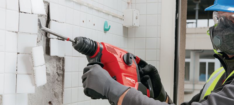 Perforateur TE 30-AVR Perforateur SDS Plus (TE-C) puissant pour le forage et le piquage correctif dans le béton, équipé du système de réduction active des vibrations (AVR) Applications 1