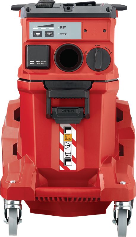 Aspirateur de poussière VC 40L-X de classe L Extracteur de poussière puissant avec réservoir large et barre-poussoir pour connexion avec outils électriques et nettoyages de chantier (à eau et à sec), réservoir de 30l