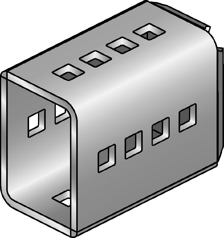 Connecteur MIC-SC Élément de liaison galvanisé à chaud (GAC) utilisé avec des platines MI pour un positionnement libre du rail