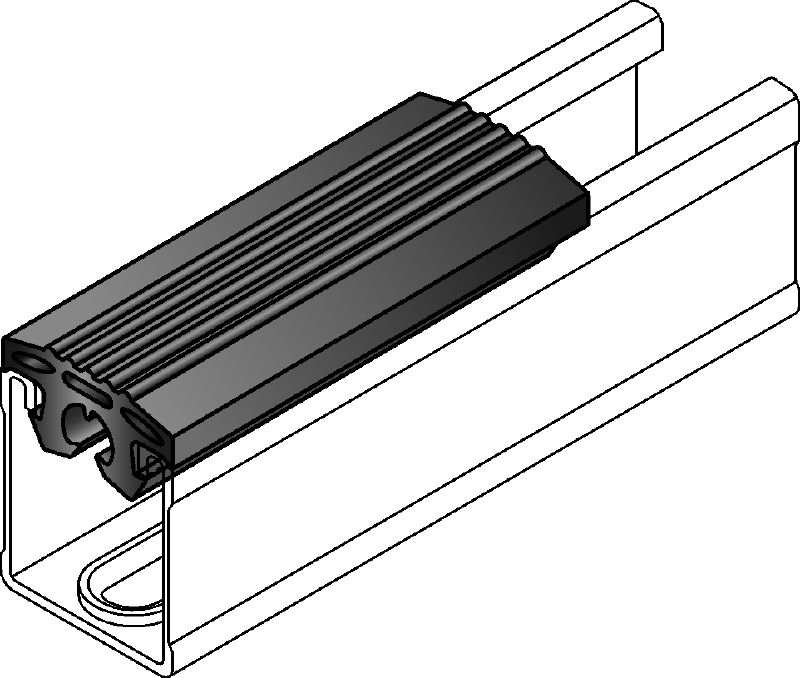 Insert en caoutchouc de rail MQZ-RI Insert en caoutchouc de rail pour l'insonorisation