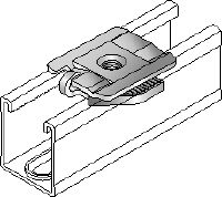 MM-S Plaquette à rails galvanisée pour raccorder les composants filetés aux rails entretoises MM