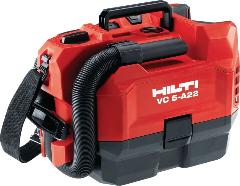 Aspirateur de construction sans fil VC 5-A22 Aspirateur compact et sans fil pour nettoyage des chantiers (à sec), réservoir de 3,5 l