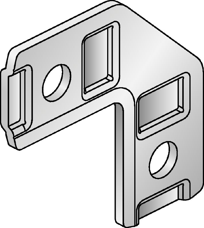 Équerres MM-AF-90 Équerre plate à 90 degrés galvanisée pour le raccordement de rails entretoises MM multiples