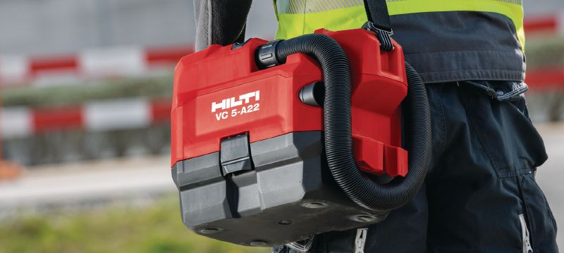 Aspirateur de construction sans fil VC 5-A22 Aspirateur compact et sans fil pour nettoyage des chantiers (à sec), réservoir de 3,5 l Applications 1