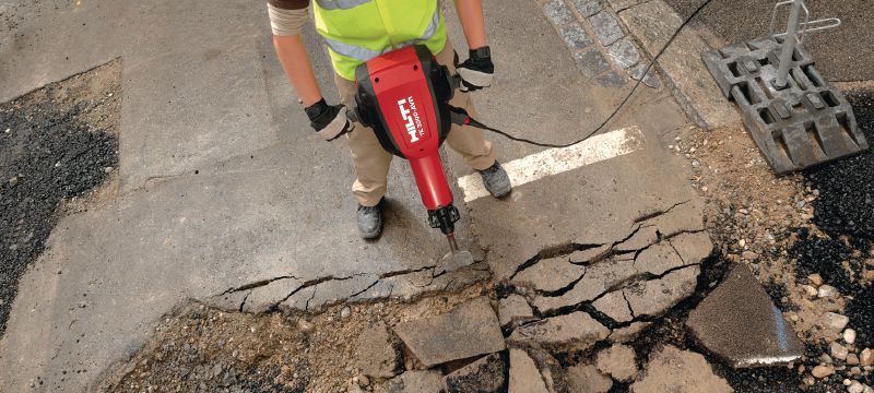 TE 3000-AVR Burineur à béton ultra-puissant avec un moteur à induction sans charbons et faible niveau de vibrations Applications 1