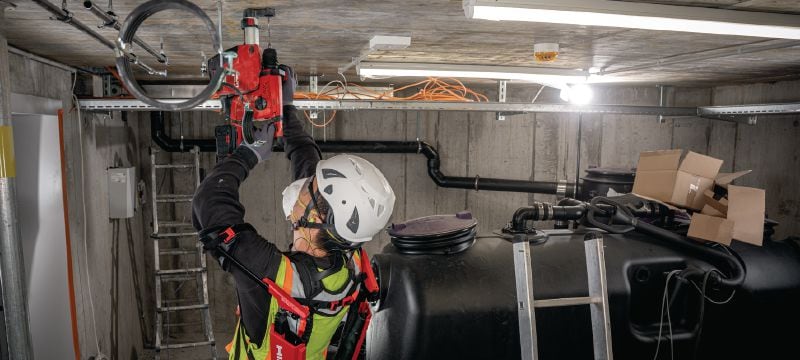 Perforateur sans fil TE 6-22 Perforateur sans fil SDS Plus polyvalent avec une large plage de forage, une fonction piquage et un mandrin à serrage rapide (plateforme de batteries Nuron) Applications 1